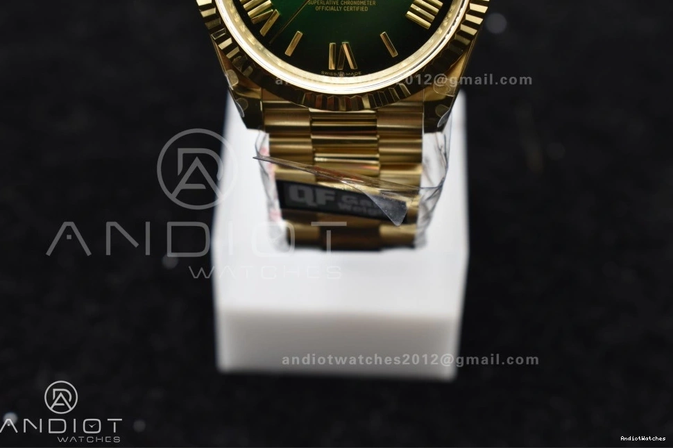 40 725 on Steel YG (Gain QF Bracelet President A2836 904L Dial Weight) Best DayDate V4 Green GoAnywhere Edition Black 0209